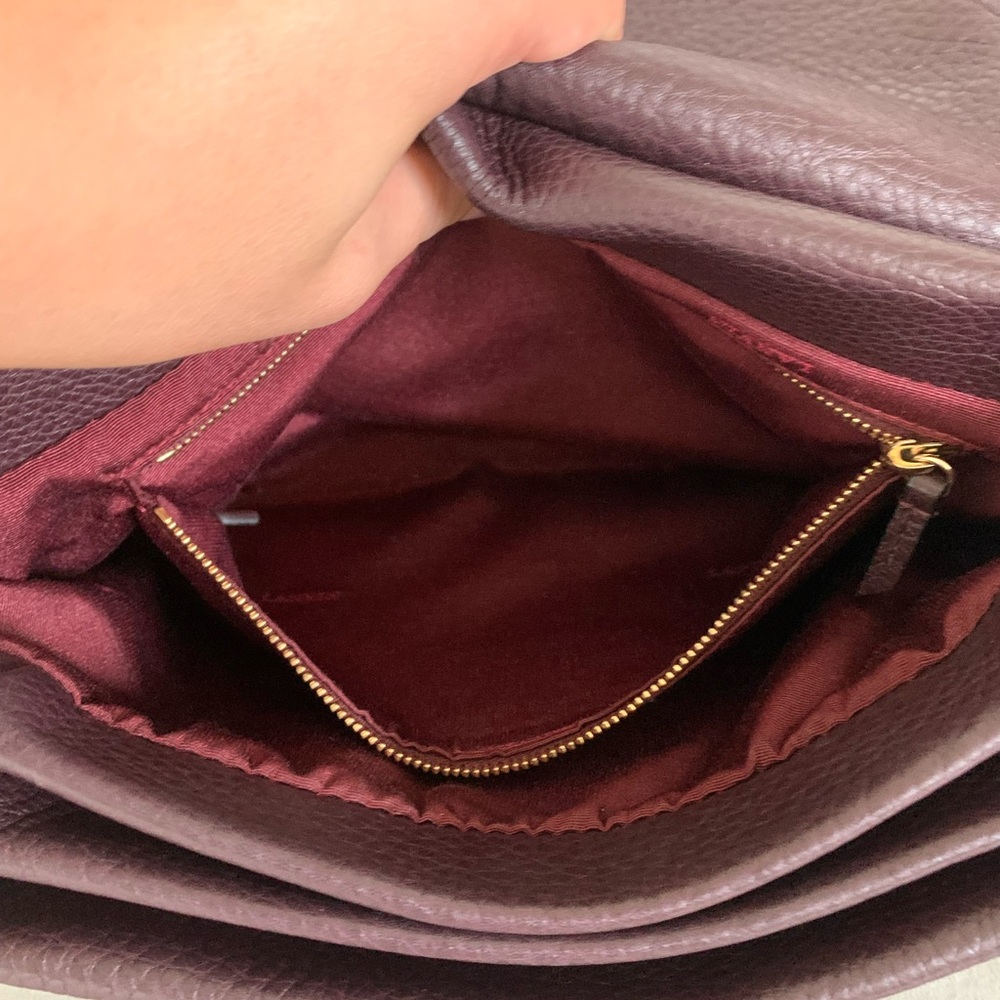 LANVIN | Burgundy Patchwork Calf Leather Medium Sugar Shoulder Bag - Picture 15 of 17